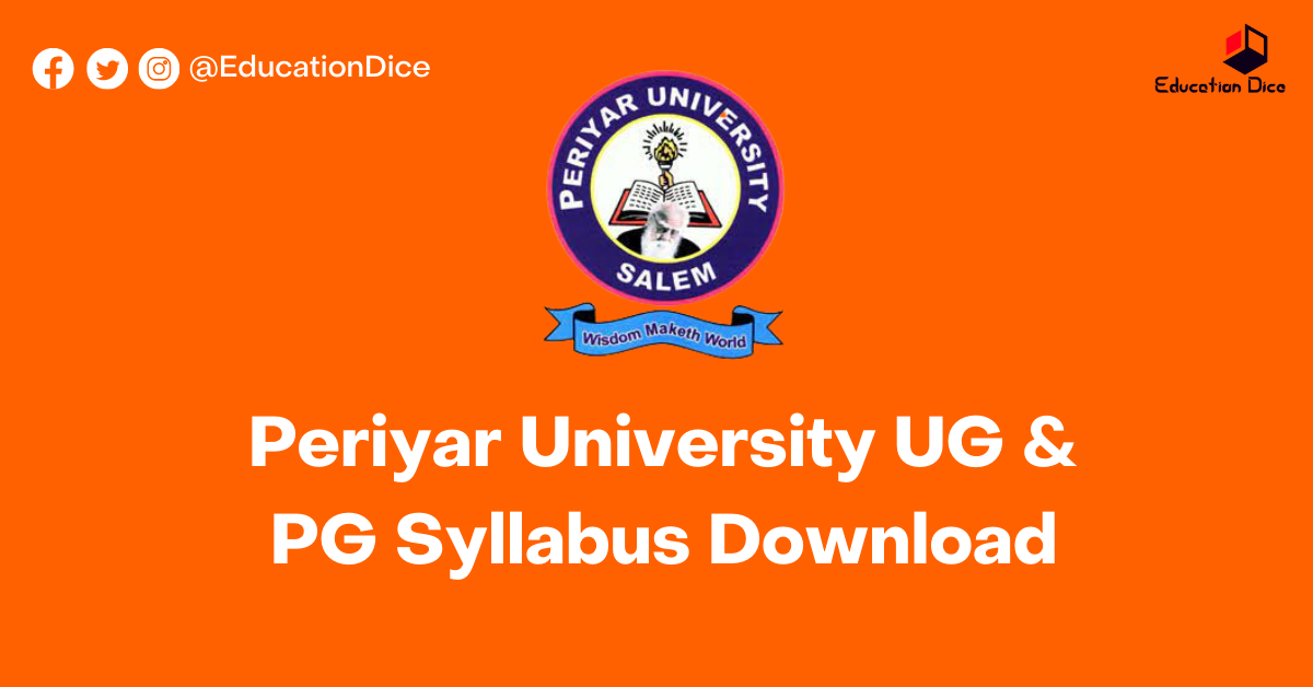 Periyar University Syllabus 2022: Free Download PDF