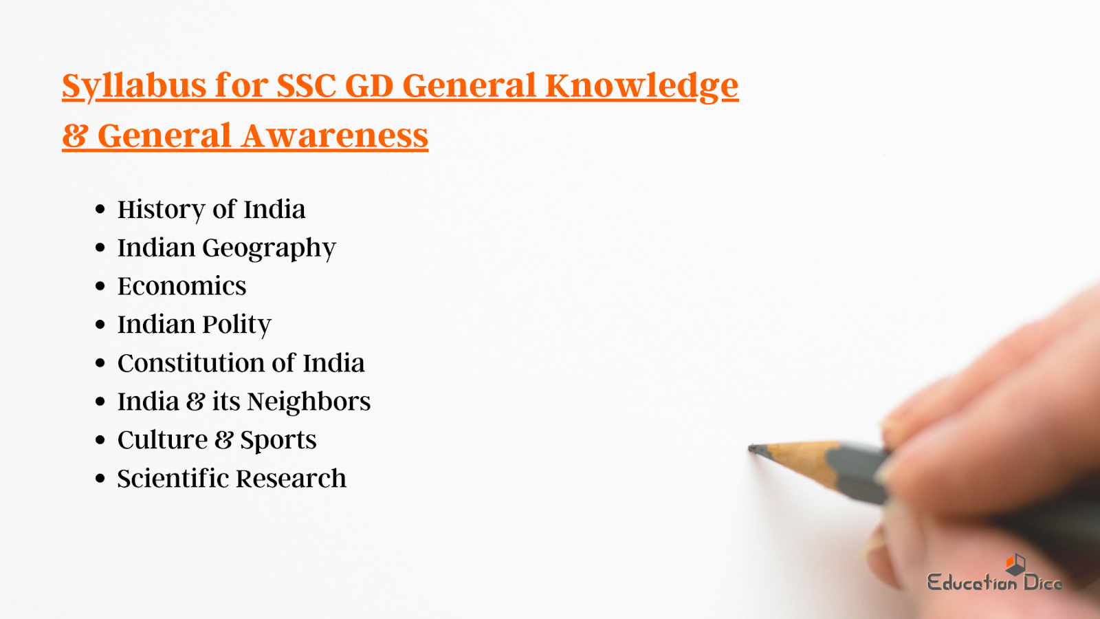 SSC GD General Knowledge & General Awareness Syllabus